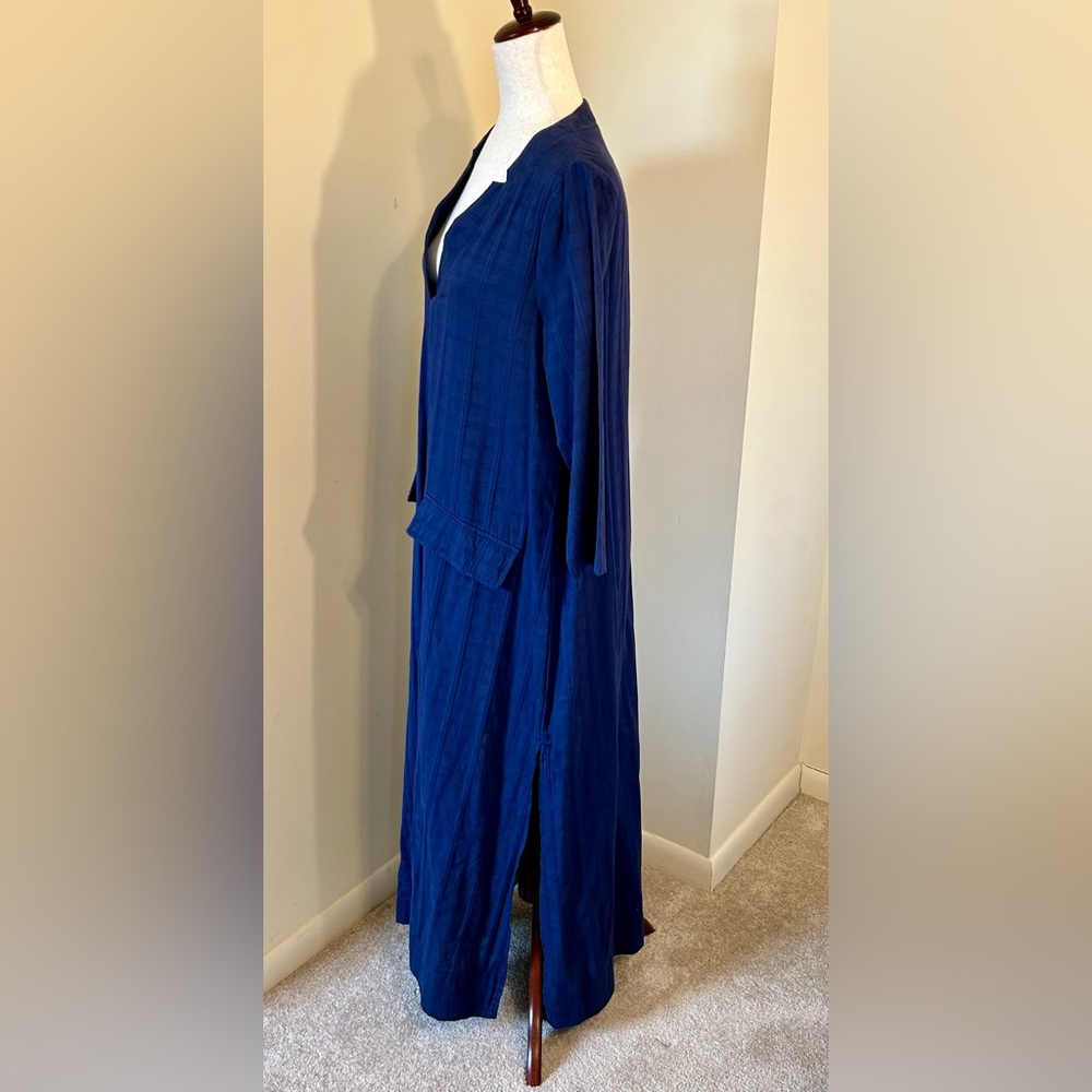 Navy Carolina Caftan SZ M EUC POMANDER PLACE - Picture 9 of 10